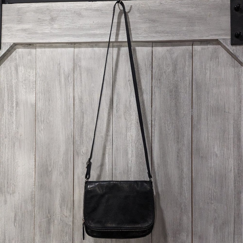 Margo New York Natalie Zip Flap Crossbody leather